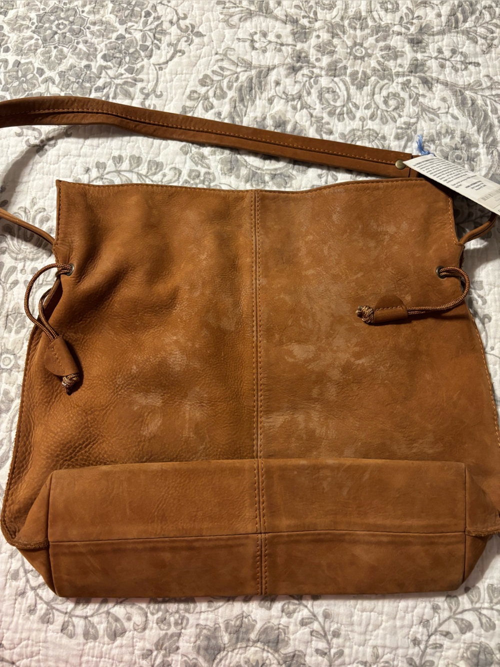 HOBO Cognac Leather Bucket Shoulder Bag - Picture 8 of 8